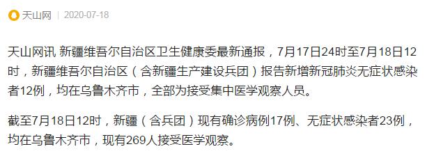 新疆新型冠状肺炎最新情况分析简报